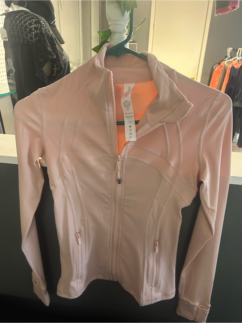 lululemon athletica Pale Pink Zip-Up Athletic Jacket